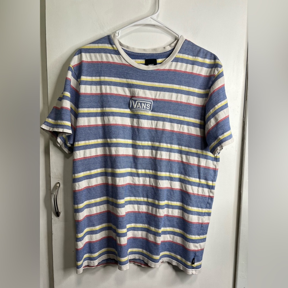 Vans Striped T-Shirt Large